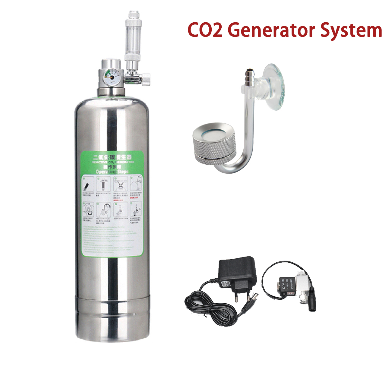 Planted Aquarium Co2 System - Aquário CO2 Gerador Kit Sistema, Cilindro
