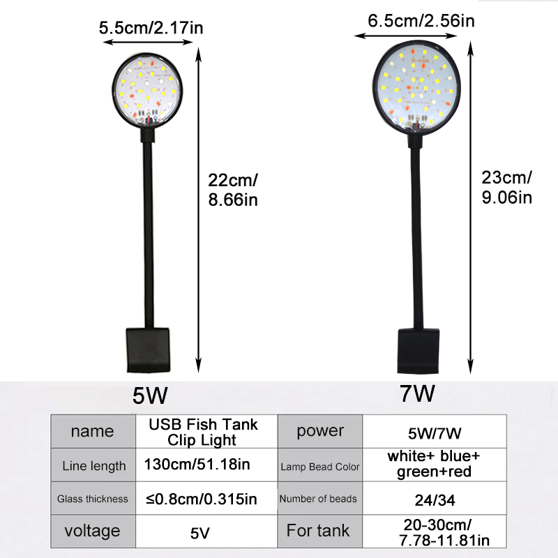 Usb aquário lâmpada led luz do - Aquarium Plant Delivery avaliação e preço
