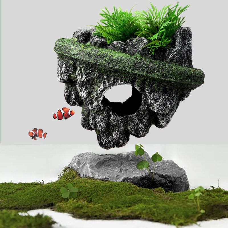 Ilha suspensa para tanque de p - Planted Aquarium With Rocks avaliação e preço