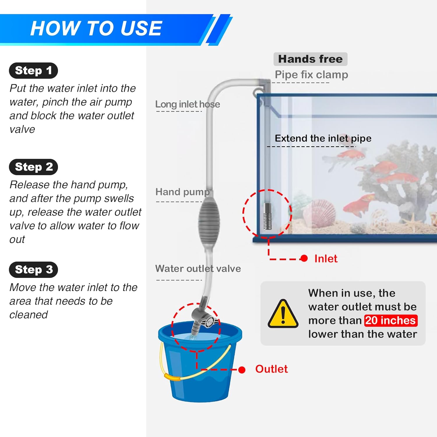 Grande Aquário Sifão Kit De Fe - Planted Aquarium Cleaning Kit avaliação e preço