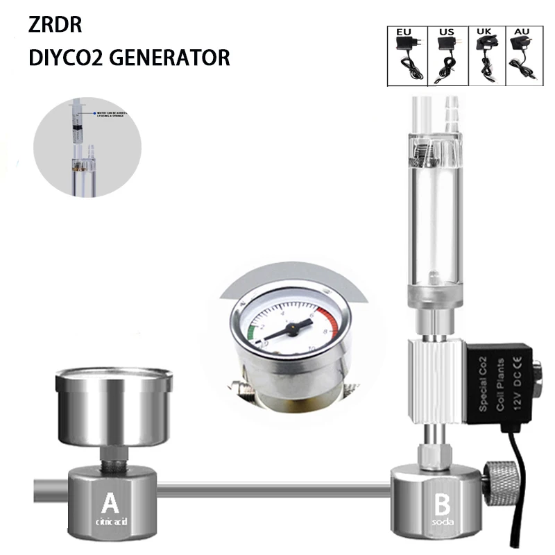 Kit de sistema gerador de CO2  - Planted Aquarium Co2 System avaliação e preço