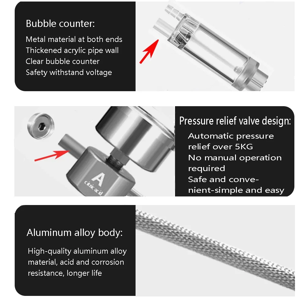 Kit de sistema gerador de CO2  - Planted Aquarium Co2 System avaliação e preço
