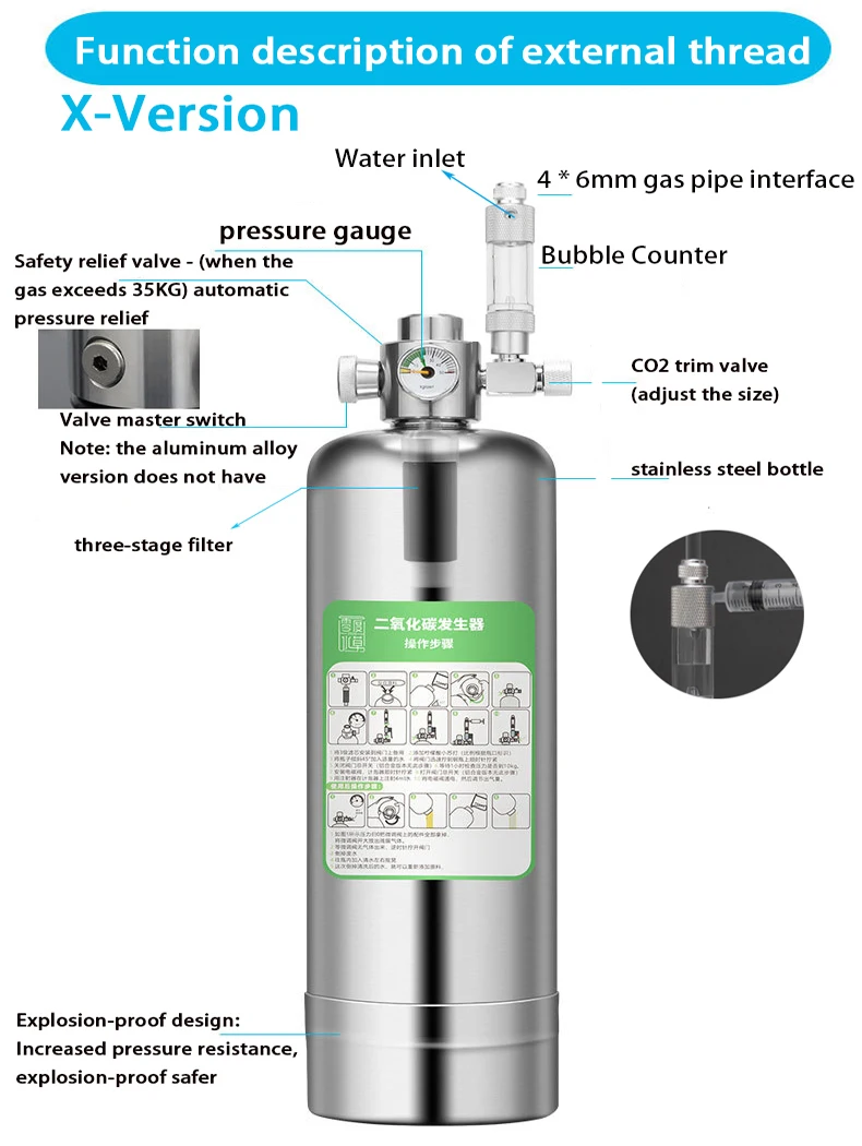 Zrdr kit sistema gerador de co - Planted Aquarium Co2 System avaliação e preço